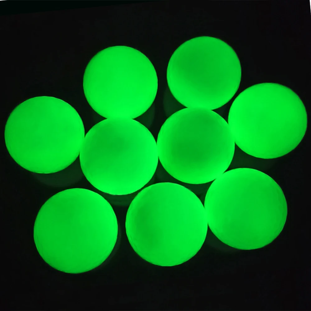 3Pcs Professional Golf Balls Luminous Night Golf Standard Balls Reusable Long-lasting Glow Practice Balls Golf Accessories