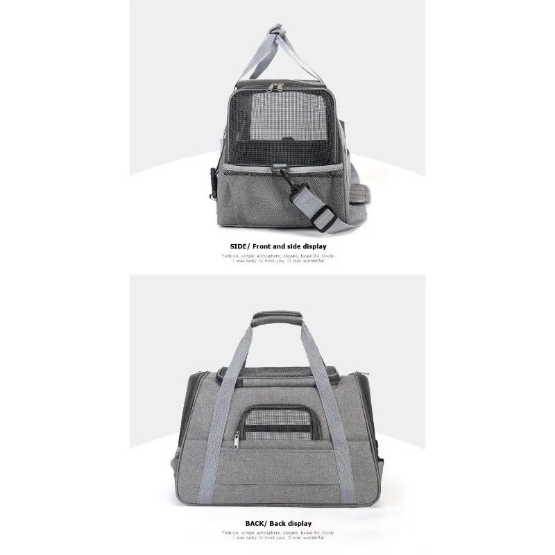 ABRT-Pet Travel Carrier Bag With Breathable Mesh Window Portable Hand Bag For Small Dogs Cats Bunnies And Small Animals