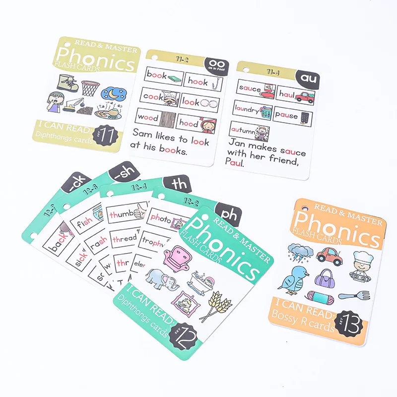 

Phonics Card Books English Enlightenment Toy TouchRead Function Educator Recommended Gift for 3-6 Year Olds