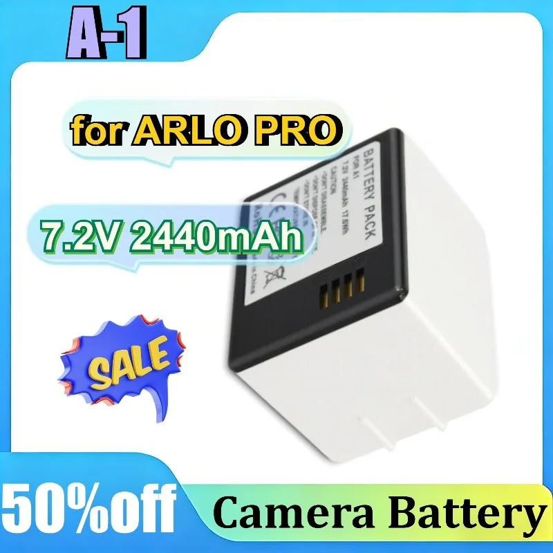 

A-1 7.2V 2440mAh for ARLO PRO for ARLO PRO 2 for Netgear VMA4400 VMS4230P Camera Li-ion Rechargeable Battery