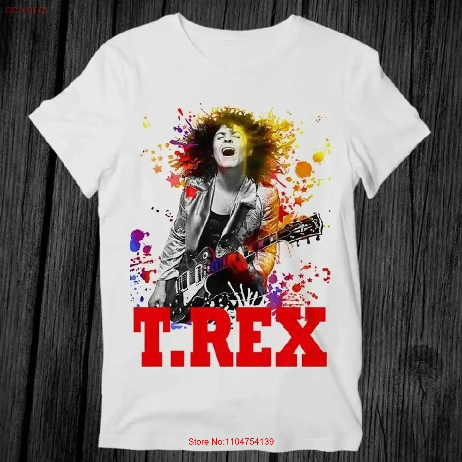 ZC132 T REX Band Mark Bolan Rock Punk Shirt Adult  vintage Washed Slightly Comfortable Stylish Unisex graphic fashion