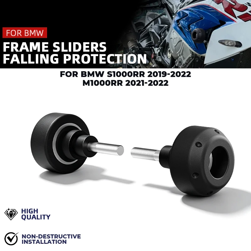 For S1000RR 2019-2021 2022 Motorcycle No Mark Frame Sliders Fairing Guard Pad Protector M1000RR 2021-2022 Falling Protection