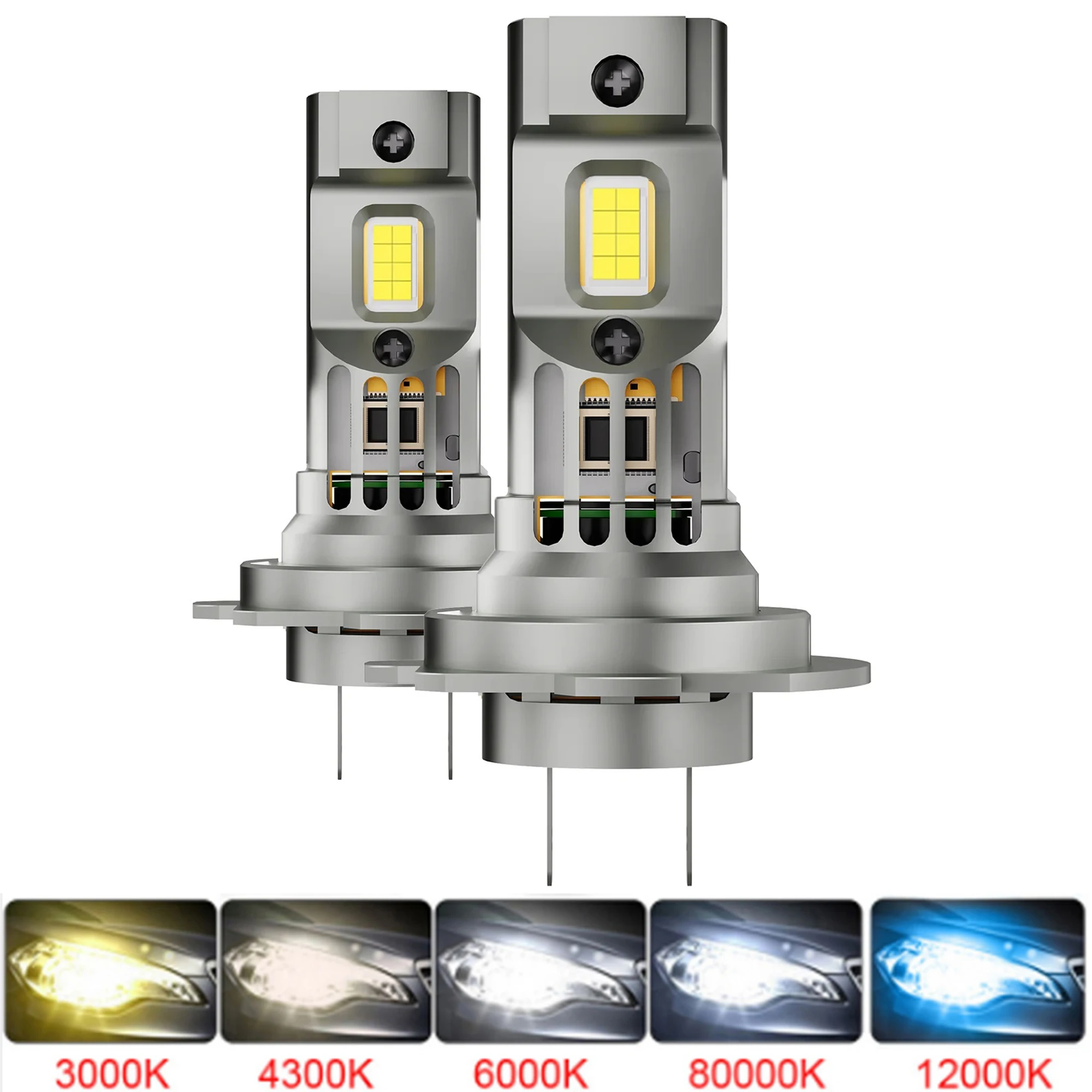 20000LM Mini H7 H4 H1 H3 H11 HB4 LED Headlight Bulb Wireless 120W CSP For Car Headlamp Auto Diode Lamps H7 Turbo Led 12V 6500K