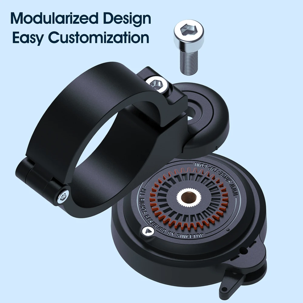 Motorcycle & Bike Phone Mount for iPhone 16 Pro Max/Galaxy S24 Ultra | Heavy Duty Handlebar Holder - Fit for Mountain/Road Bikes
