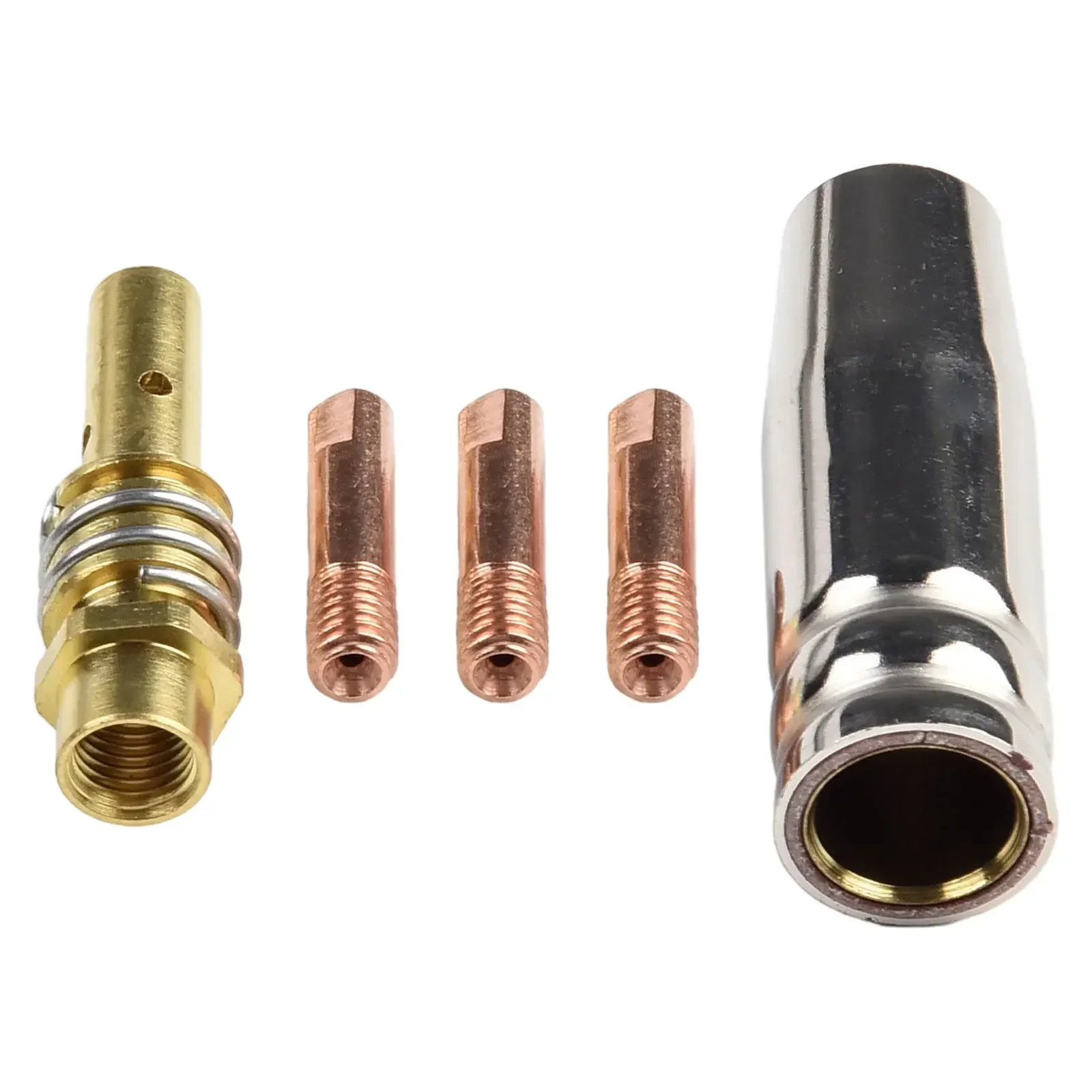 5pcs Mig Contact Tip Consumables MIG Welding MB15 15AK Contact Tip 0.6/0.8/0.9/1.0/1.2mm Contact Tip Guard Nozzle Tip Holder