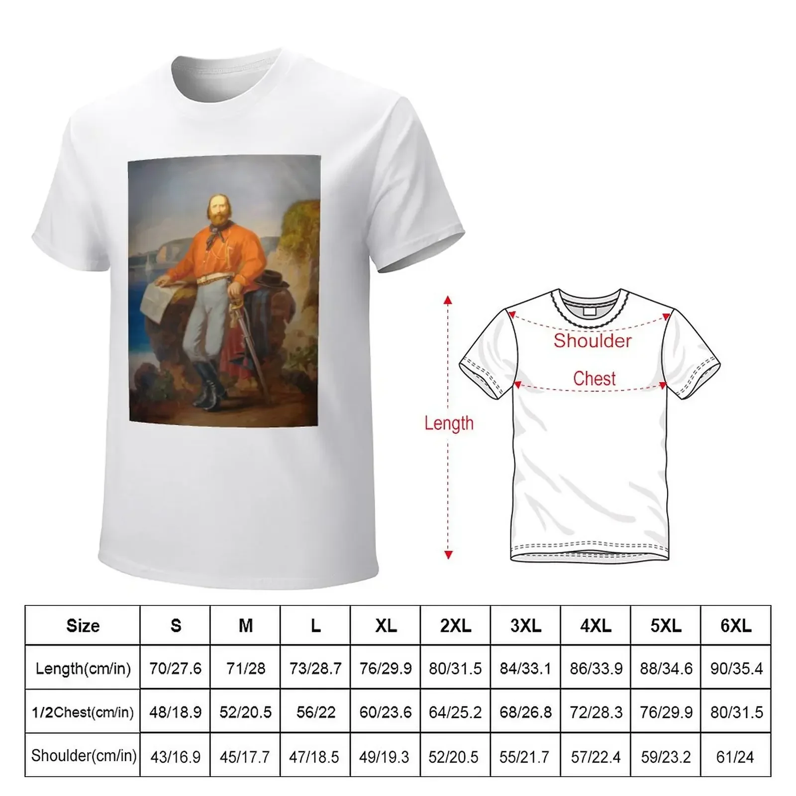 Giuseppe Garibaldi - Carlo Garacci T-Shirt korean fashion summer clothes mens big and tall t shirts