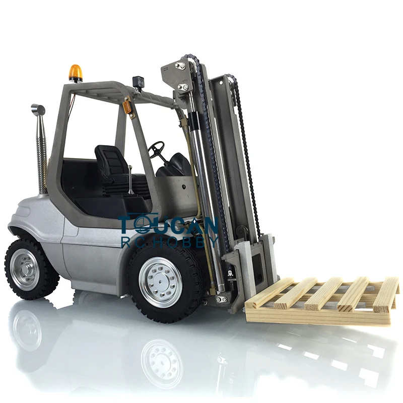 LESU RC Metal 1/14 RC Forklift Truck DIY Remote Control Transfer Car Model Building Blocks Kit Toys for Adult Th16471-Smt3