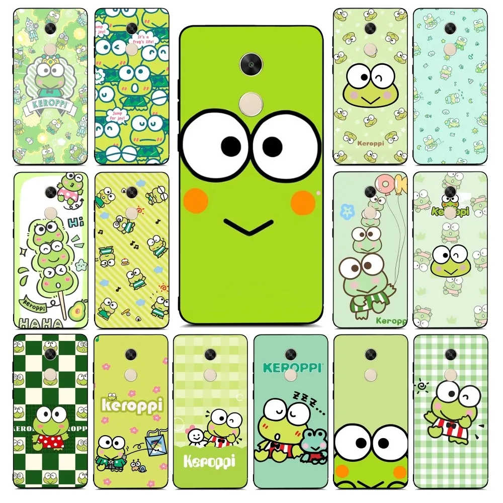 Cartoon K-Keroppi Green Frog Phone Case For Redmi Note 4 X 5 A 6 7 8 T 9 9S 10 11 11S 11Epro Poco M3 Pro