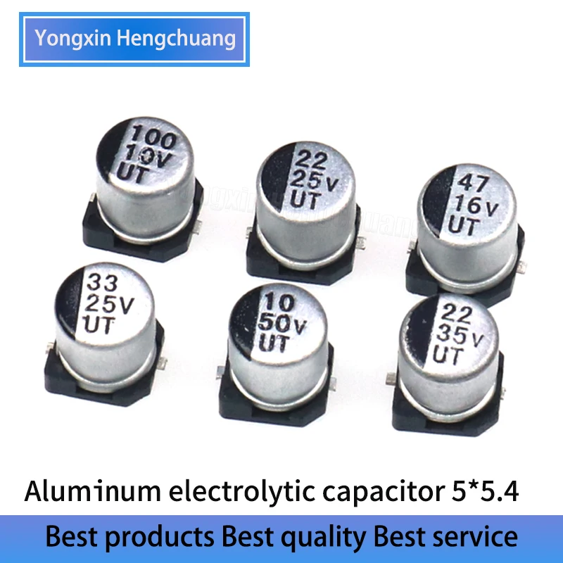 50PCS 5X5.4 patch aluminum electrolytic capacitor 10V 16V 25V 35V 50V 10UF 22UF 33UF 47UF 100UF