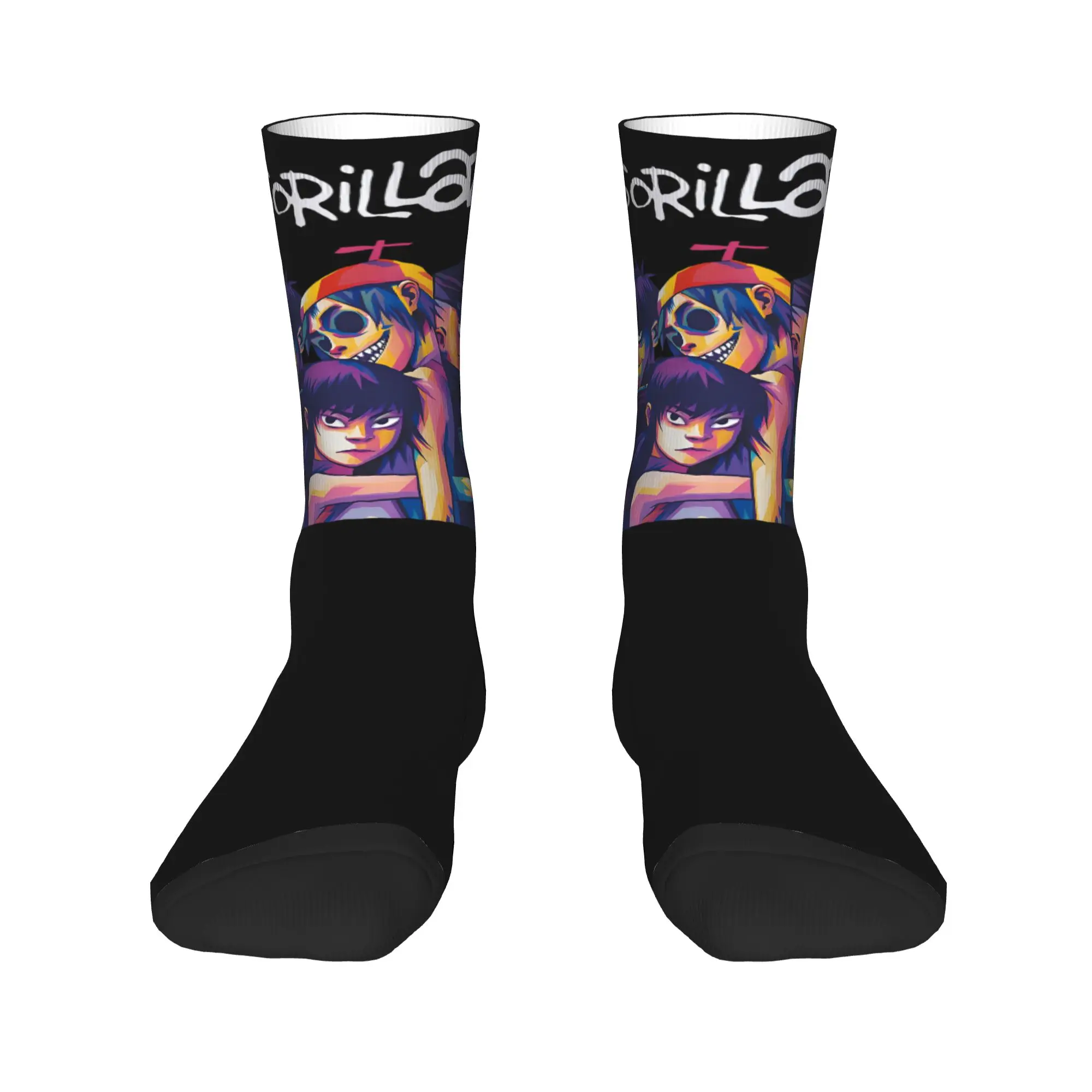 Gorillaz Stockings Adults Men  Socks Soft Breathable Fashion Socks Autumn Outdoor Non-Slip Pattern Socks Gift
