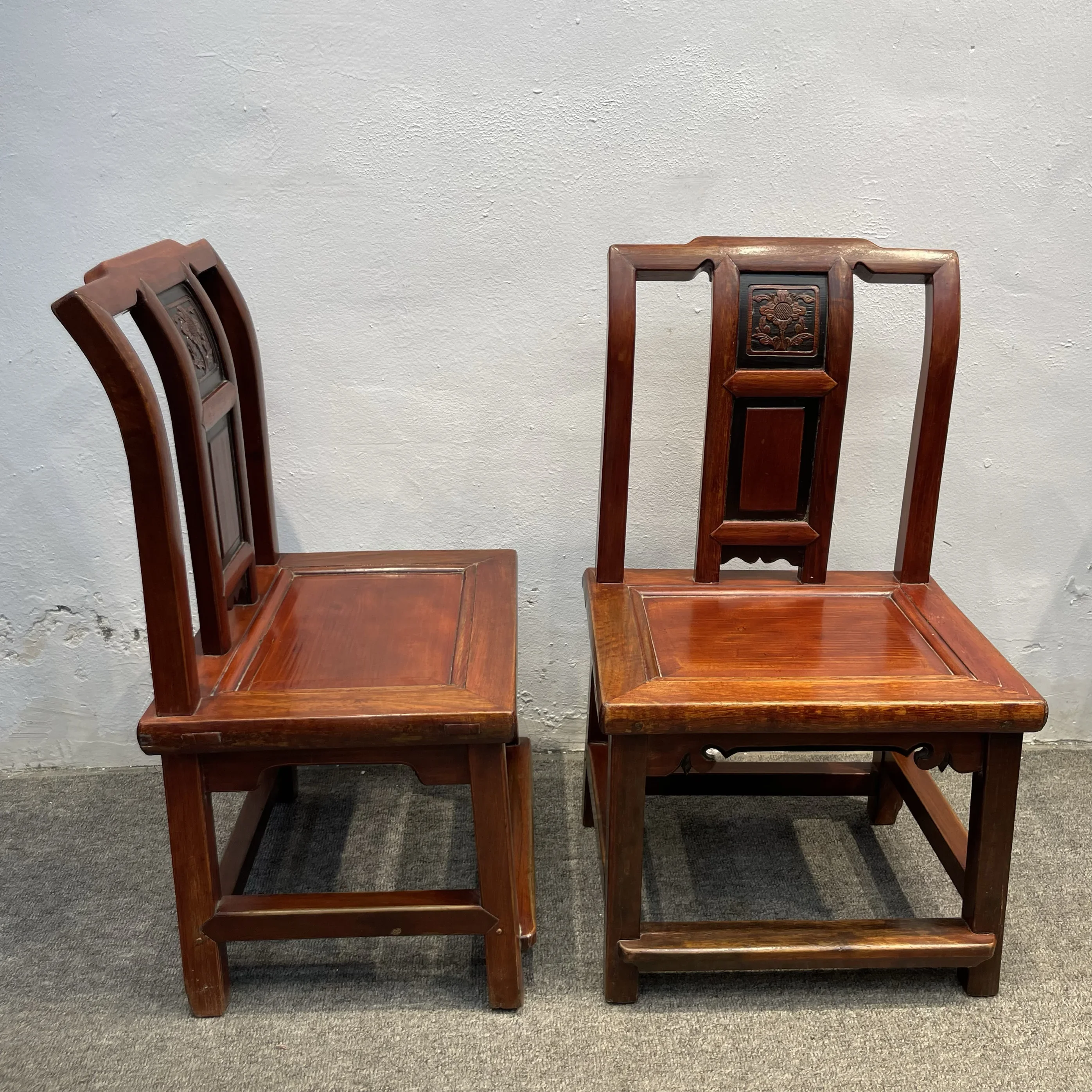 Chair low back chair lady  beech sugong folk old furniture foot washingfine and firm workmanship