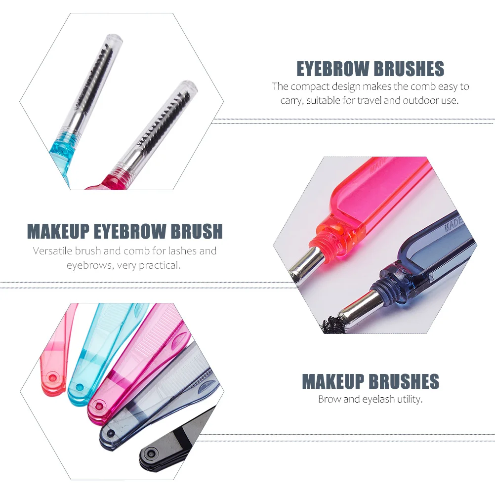 10Pcs Faltbare Augenbraue Kämme Wimpern Gestaltung Werkzeug Praktisches Zubehör Augenbraue Kosmetik Werkzeug Make-Up