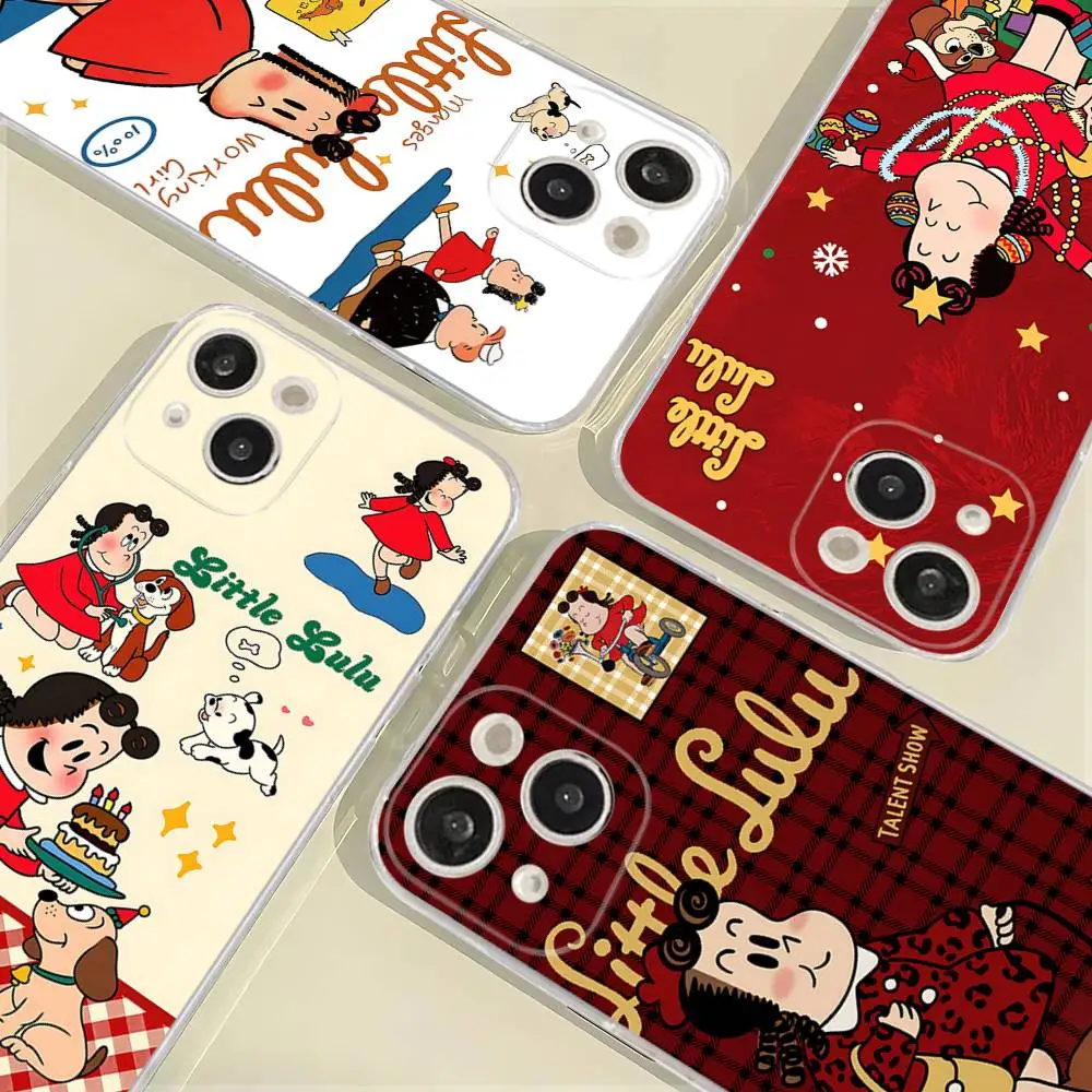 Cute Little Lulu Phone Case For IPhone 17 16 15 14 13 11 12 Pro Max 16 Plus Transparent
