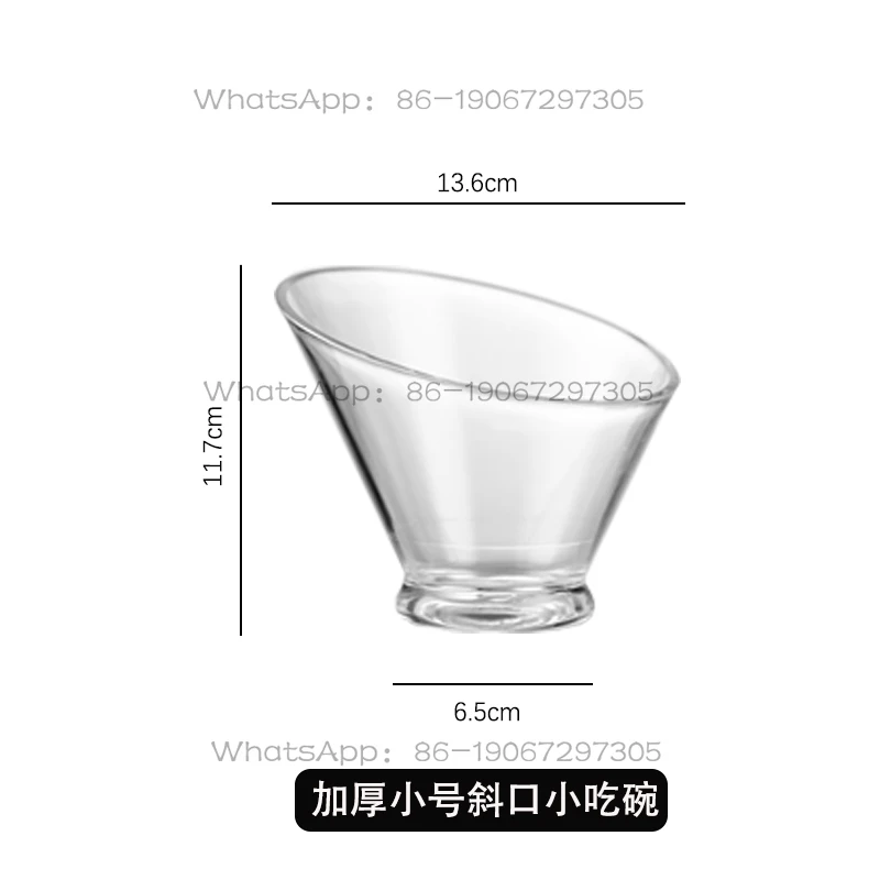 Acrylic Japanese Cucumber Strip Bowl Commercial Chilled Cup Bar Test Tube Plate Oblique Dried Fruit Plate