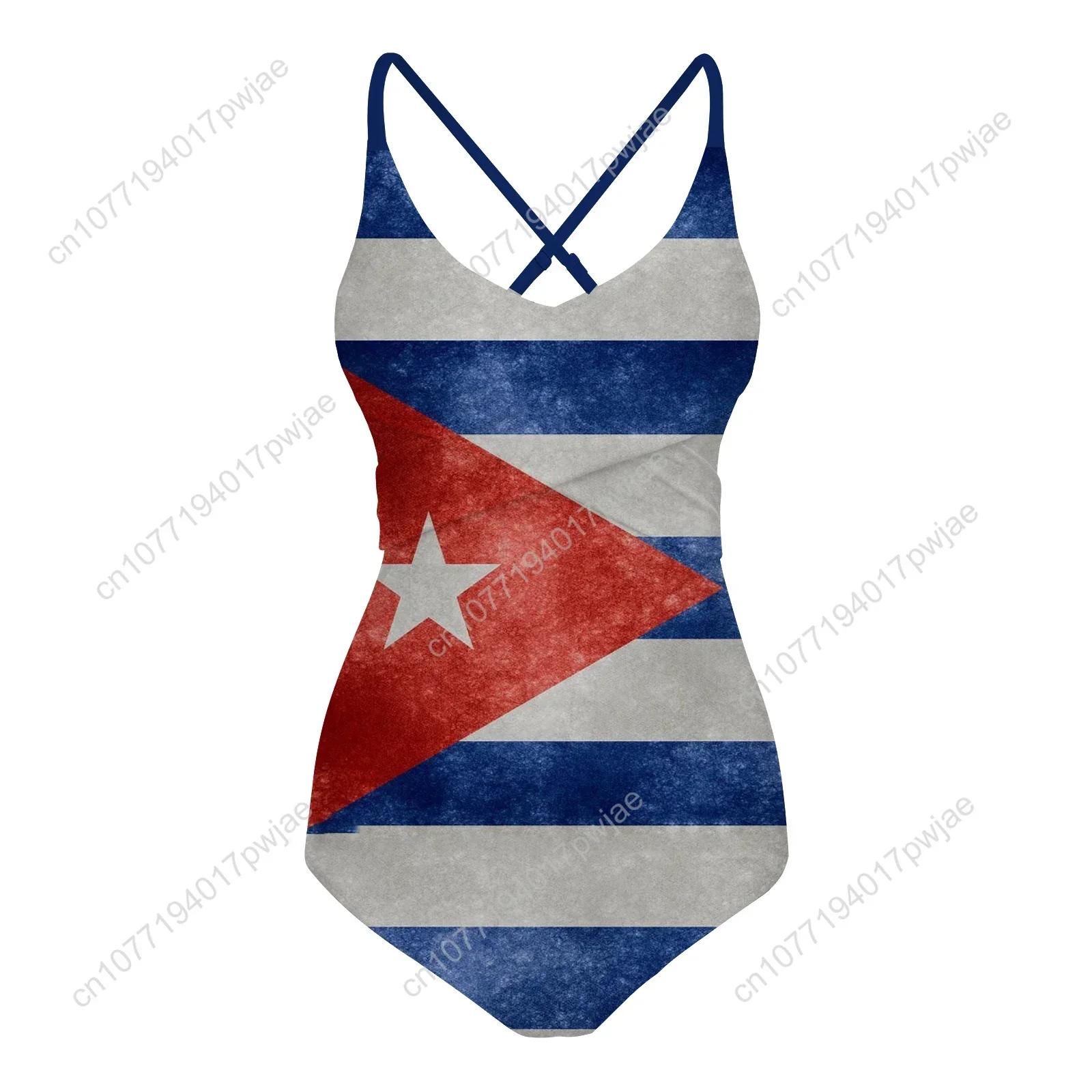 Cuban flag Swimsuit Womens Sling Swimsuits Sexy Swimwear Pool Party Beach Bikini Summer Holiday Customize Bathing Suits