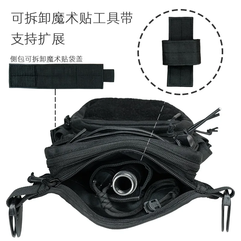Highly Durable 1000D Nylon Laser Cut Waist Pack for Outdoor Sports Like Cycling and Motorcycling 힙색 Waist Bag Men Belt Bags Sac