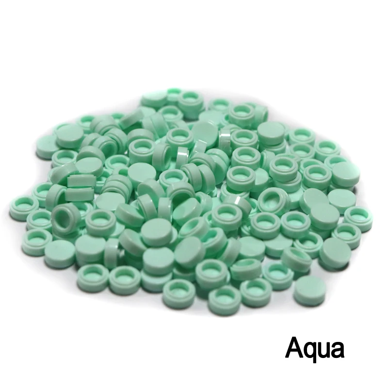 Smartable Tile 1x1 Round Flat Studs 39 Colors Building Block Part Toys For Pixel Art Portrait Mosaic Compatible 98138 880pcs/Lot