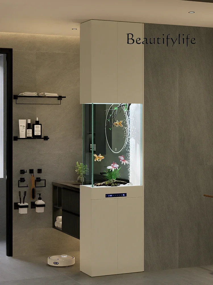 

Hallway Screen Living Room Entrance Aquarium Fish Tank Toilet Half Wall Dry Wet Separation