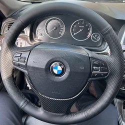 Car Steering Wheel Cover For BMW F10 2014 520i 528i 2013 2014 730Li 740Li 750Li DIY Microfiber Leather Braid For Steering Wheel