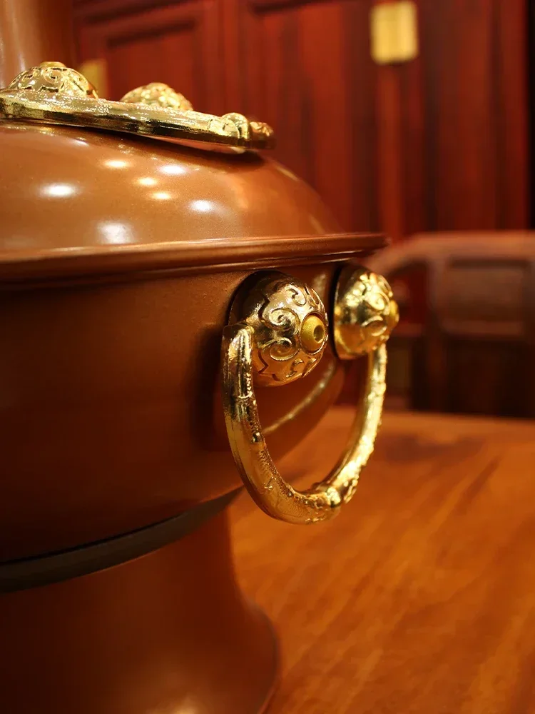 220 فولت جديد النحاس النقي إناء/ قدر سبليت النحاس وعاء المكونات في وعاء ساخن النحاس الكهربائي