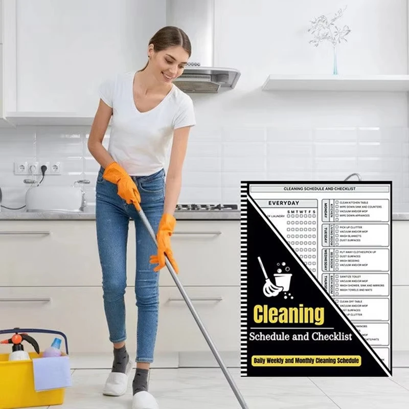 The Newcleaning Planner Chore List For Adults Cleaning Checklists Planner And Organizer Daily Weekly And Monthly Checklists