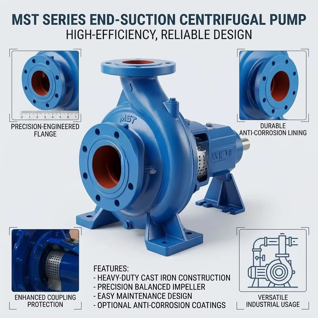 Stainless Steel End Suction Centrifugal Pump for Chemical and Food Industry