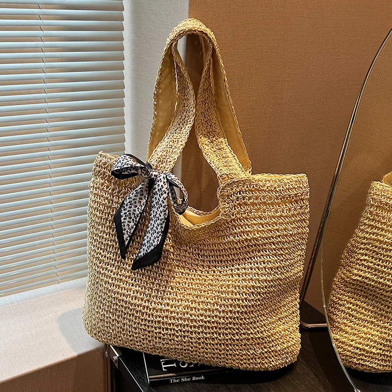 YOUDEYISI Large-capacity Beach Bag Female 2024 Fashion Literary Straw Shoulder Bag Female Large-capacity Woven Tote Bag