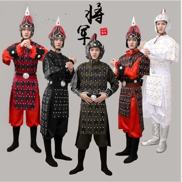 2024 chinese ancient qinhan dynasty style armor general soldier improved hanfu children general performance cosplay costume w558