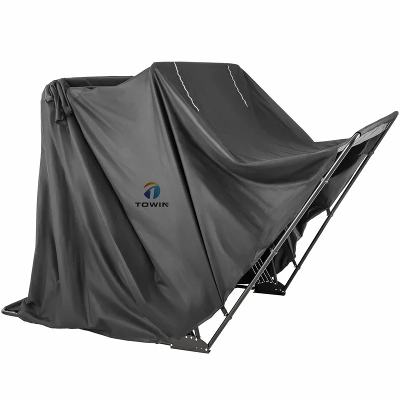 XDSoutdoor The Motorcycle Shelter Storage Cover Tent Garage With Metal Frame Waterproof Protection