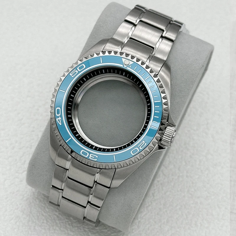 42mm SKX007 Watch Case And Band Set Domed Sapphire Double-Layer Crystal 3.0 Crown NH35 Case Fit NH35 NH36 4R35 7S Movement