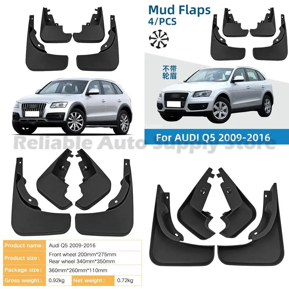

For Audi Q5 2009-2016 Mud Flaps Wheel Arch Liner Protection Durable Rubber Fender Trim Fit Perfectly Premium Quality Auto Access