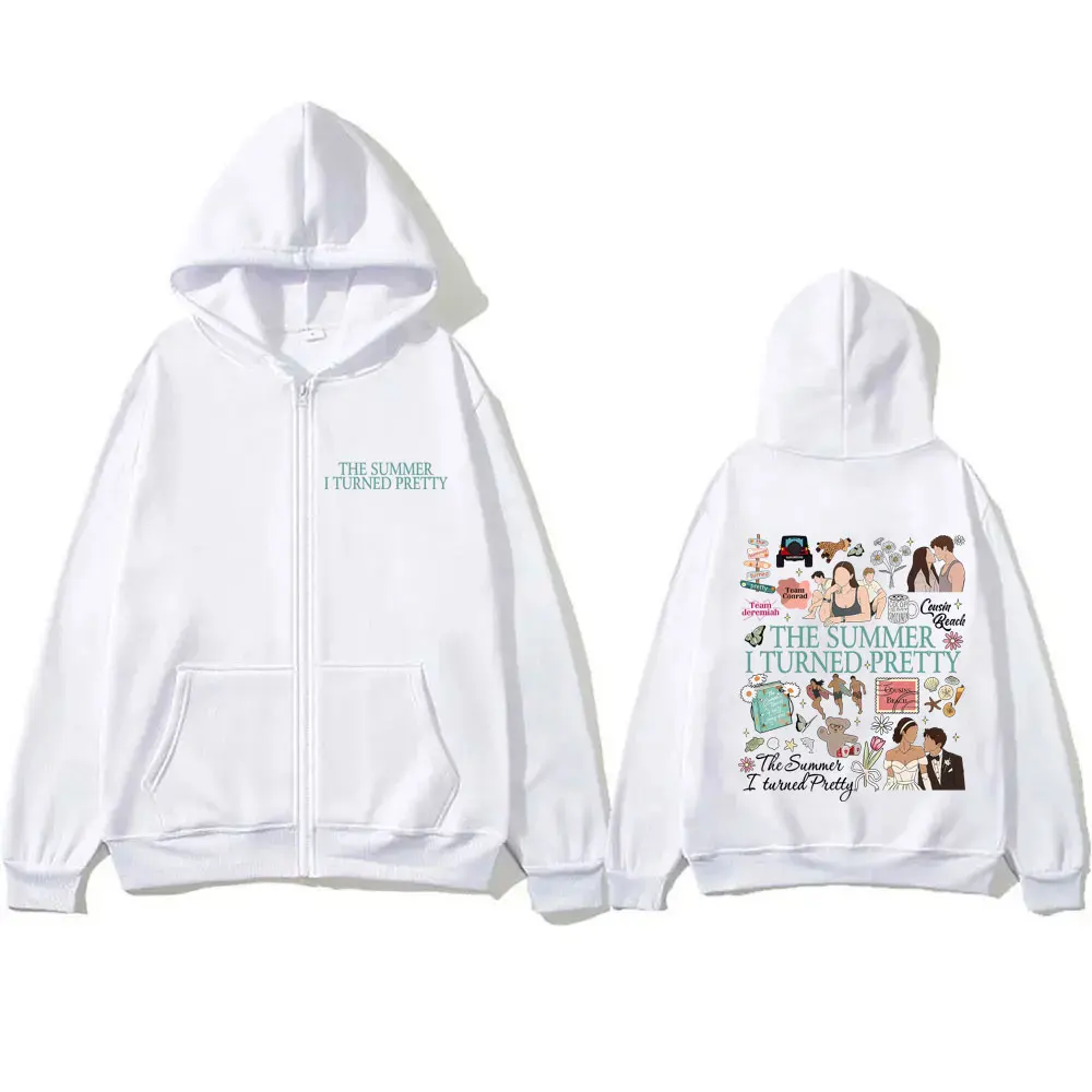 

TV Play The Summer I Turned Pretty Zipper Hoodie Men Women Casual Vintage Zip Up Jacket Coat Men's Fashion Oversized Streetwear