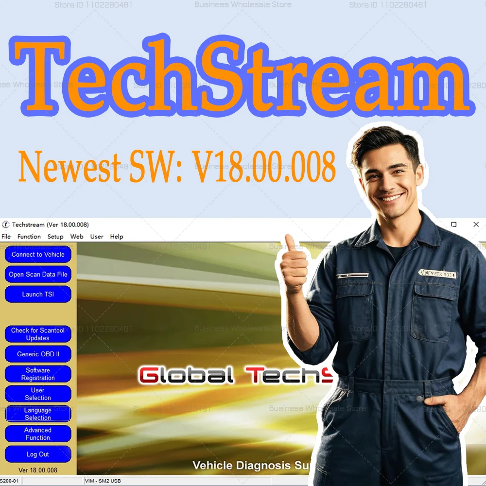 

Автомобильное программное обеспечение для Toyota с 1996 года Techstream V18.00.008. Новейший скантолольный диагностический инструмент для технического обслуживания Bulletins (TSBs). ECM.