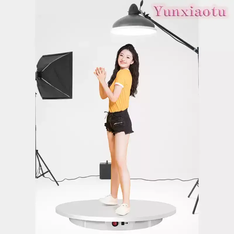 60cm Electric 360° Rotating Turntable, 3D Scan Display Stand, 150KG Load Capacity with Remote Control