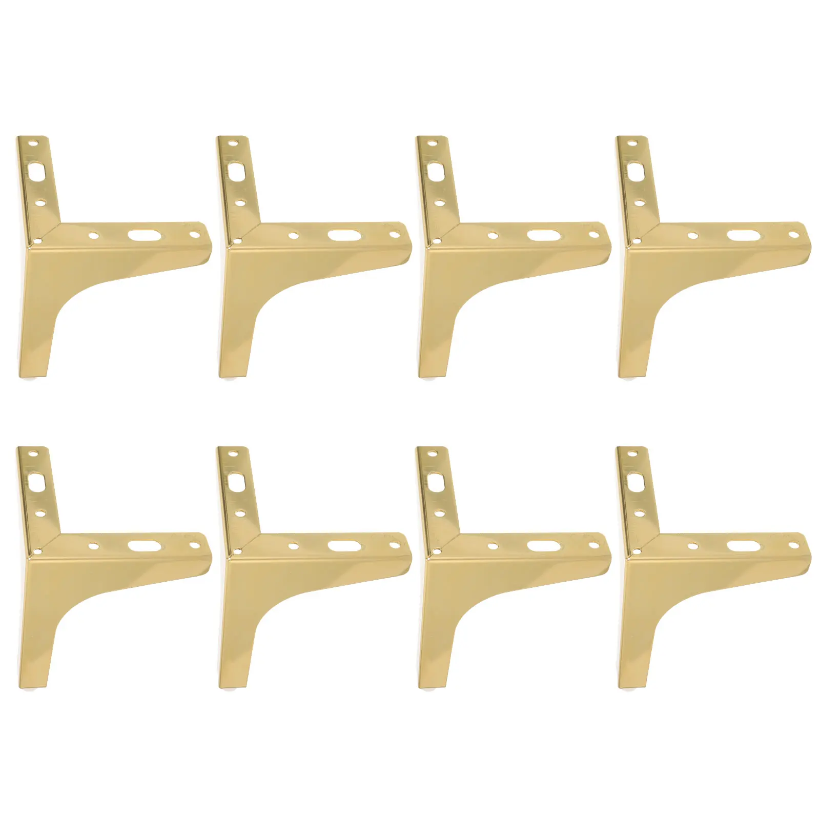 

8Pcs Furniture Legs Metal Durable Supports for Stand Sofa Coffee Table Cabinet Replacement Heavy Duty Golden