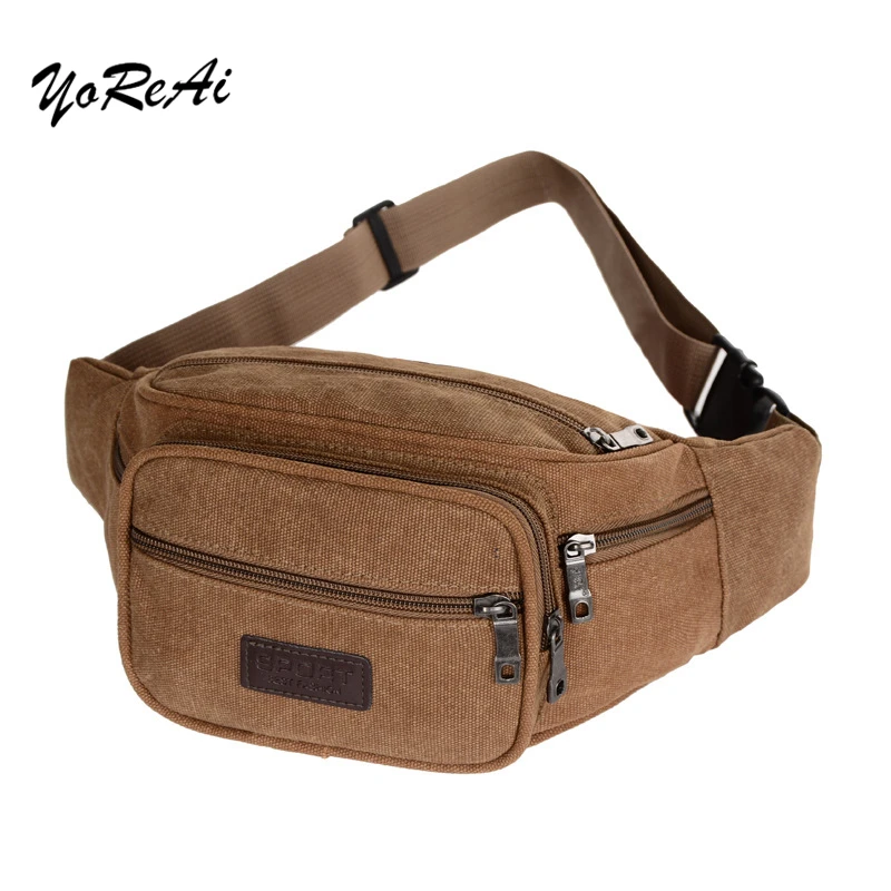 Men Casual Durable Fanny Waist Pack Male Waist Bags Belt Canvas New Hip Bum Military Bag Pouch Three Zipper Pocket Banane martinu three wishes highlights from