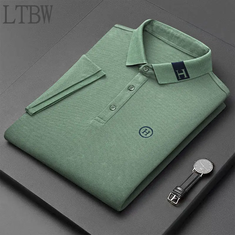

Summer Men's Short Sleeve Solid POLO Casual Short Sleeve Top Men's Polo