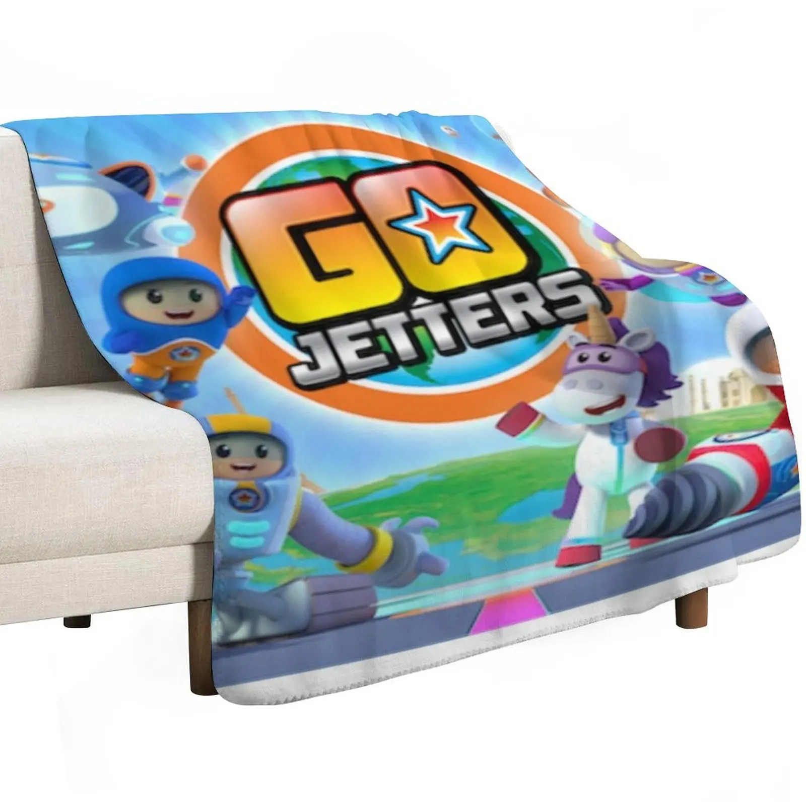 Go Jetters Design Throw Blanket Personalized Gift Plaid on the sofa Nap Beautifuls Stuffeds Furrys Blankets
