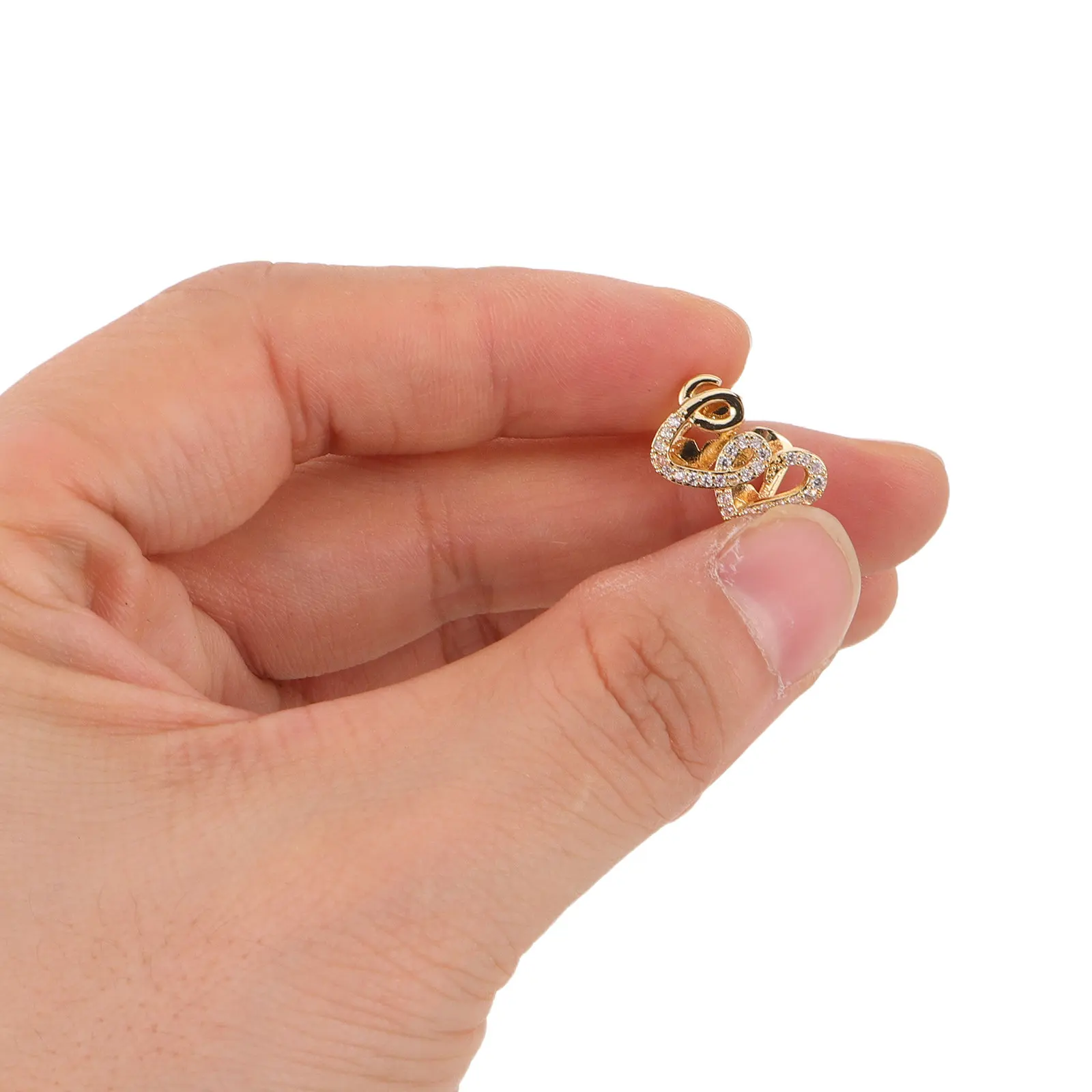 

2 шт. Золотые зубные капы в стиле хип-хоп с двойным сердцем и стразами, для взрослых, для вечеринок, косплея, украшения для рта в стиле рэпера