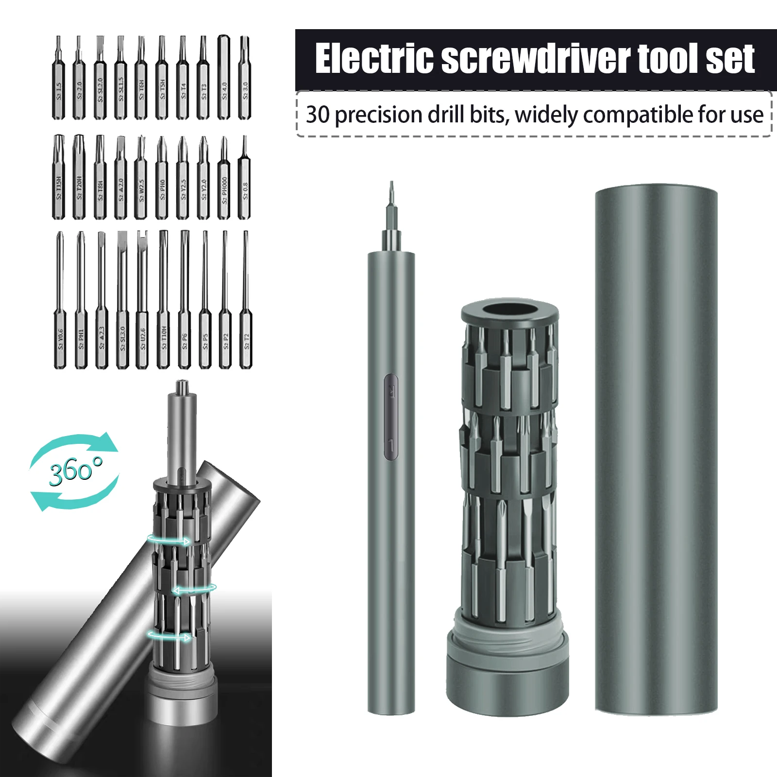 

Беспроводная электрическая отвертка с 30 настройками крутящего момента, аккумулятор 3.7В, быстрая зарядка, для сверления и закручивания шурупов