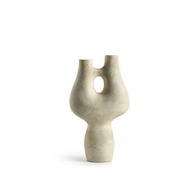Home art model room ceramic vase dried flower desktop jewelry living room entrance ornament