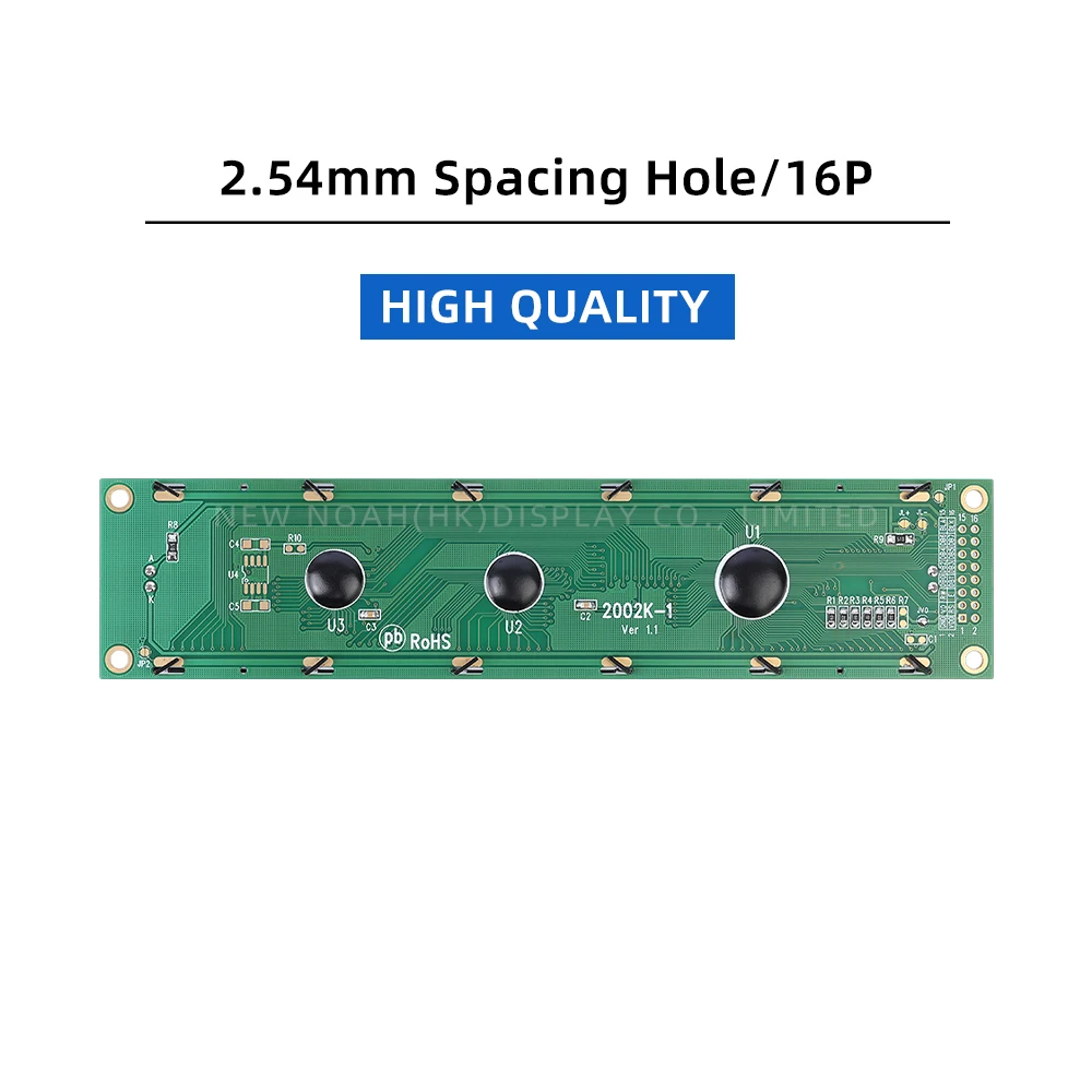 대형 스크린 소스 제조업체, 러시아 그린 라이트 블랙 레터 2002K-1 액정 디스플레이, 02X20 LCD, 180x40mm, ST7066U