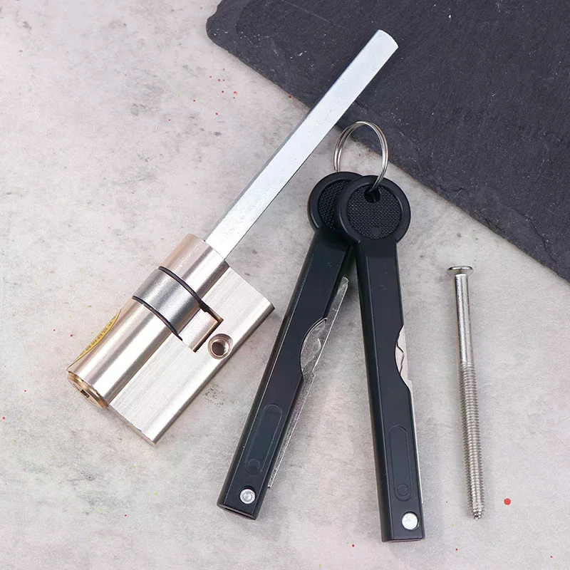Copper Automatic Fingerprint Lock Cylinder With Tail C-Class Core Anti-theft Door Emergency Lock Core