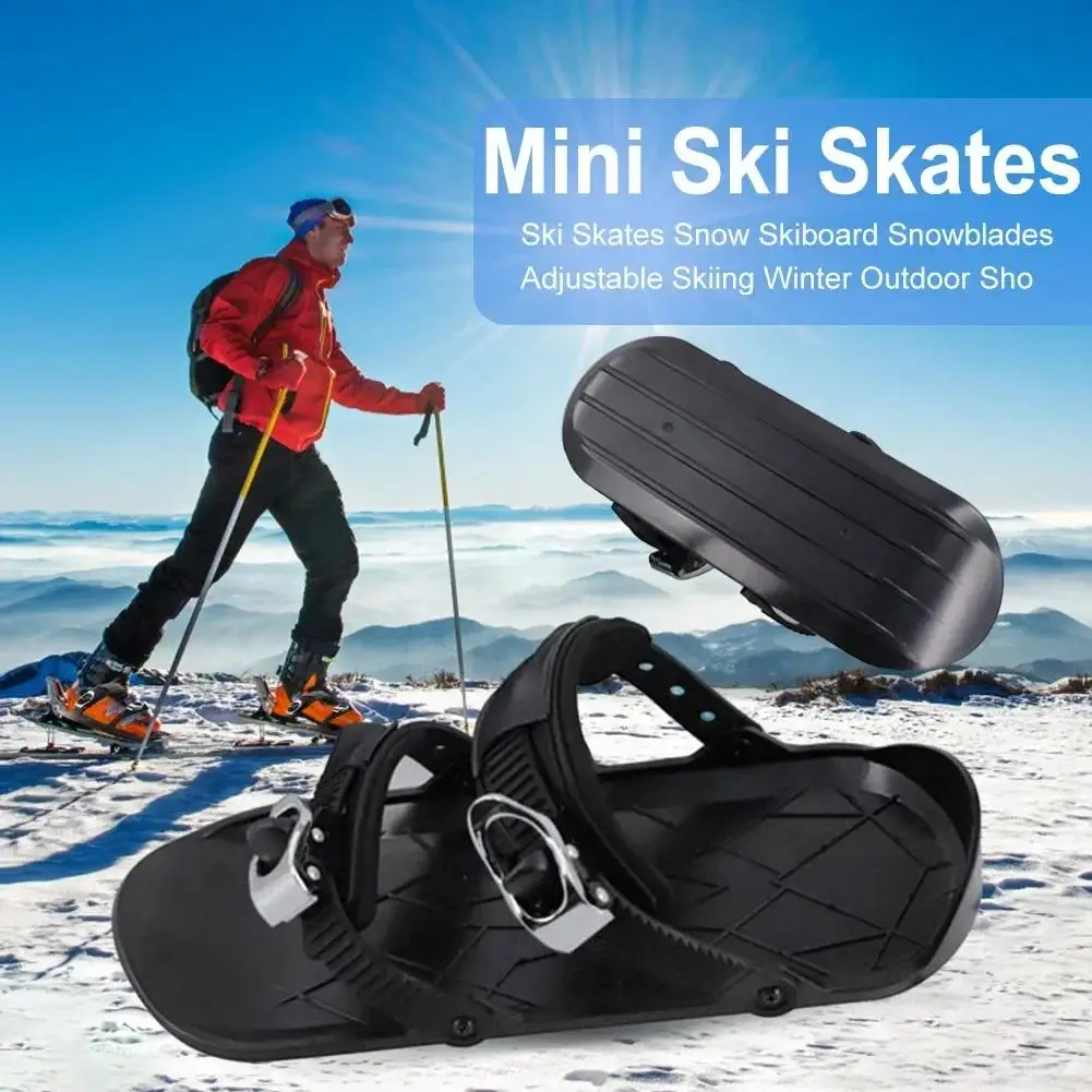 High Quality Adjustable Bindings Portable Skiing Shoes Mini Ski Skates for Snow The Short Skiboard Snowblades Snow Board