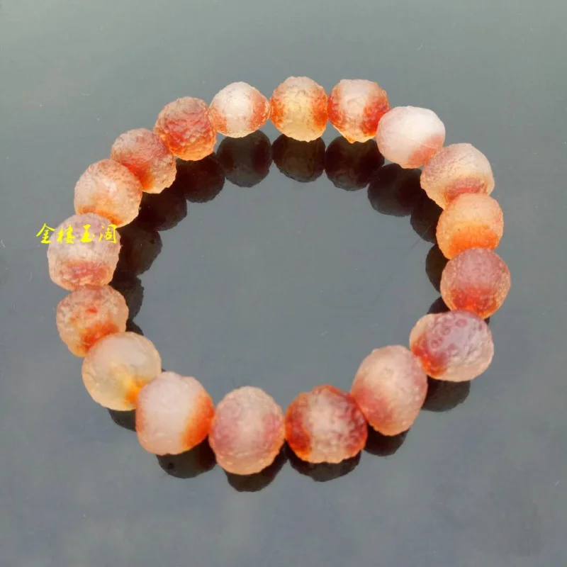 Jewelry Primary Color Alashan Gobi Material Tendon Stone Sugar Heart Raisin Agate Bracelet