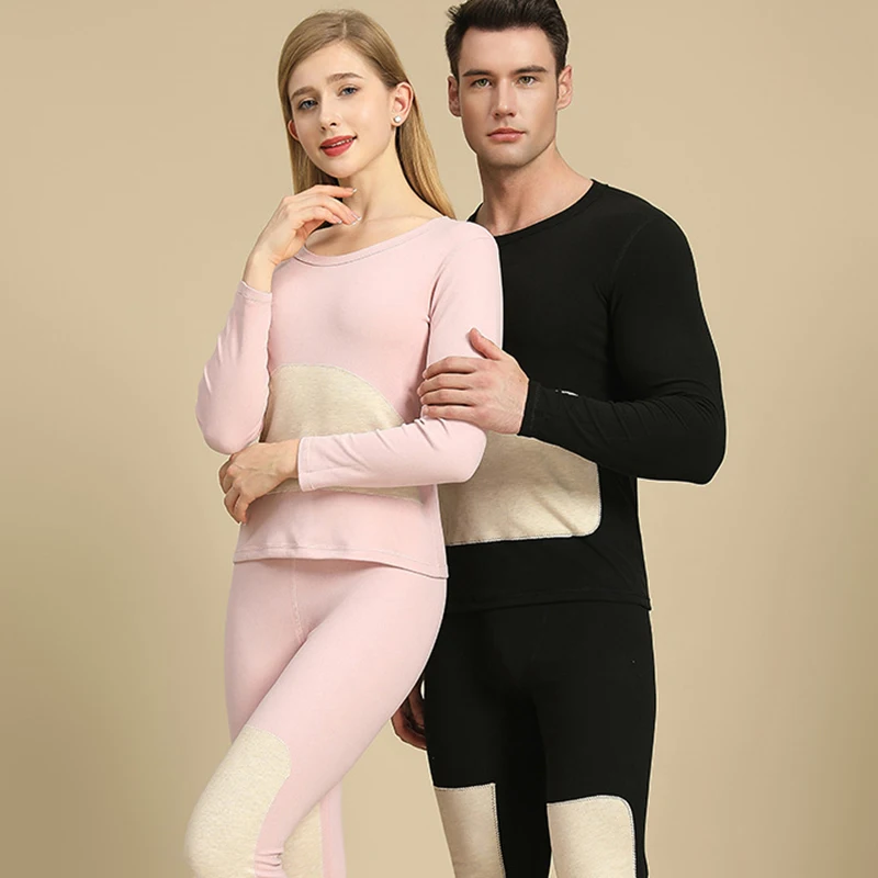 

Женское термобелье, зимняя одежда, шерстяная и шелковая нашивка, толстое двухслойное нижнее белье, рубашка с длинными рукавами, термоштаны, леггинсы