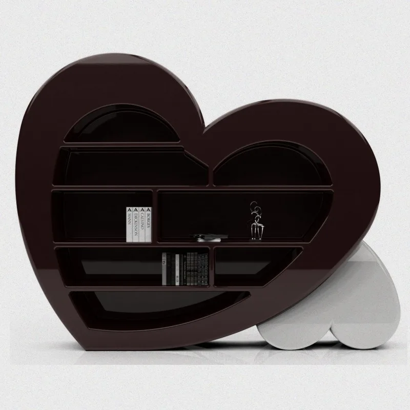 Red piano paint bookshelf creative special-shaped bookcase, floor-to-ceiling love children's bookshelf