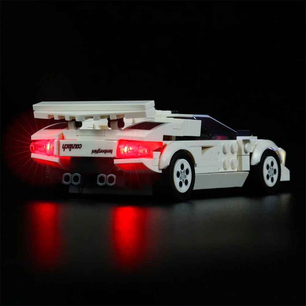 Vonado LED Lighting Set for 76908 Sports Cars Speed Racing Collectible Bricks Light Kit, Not Included Building Model