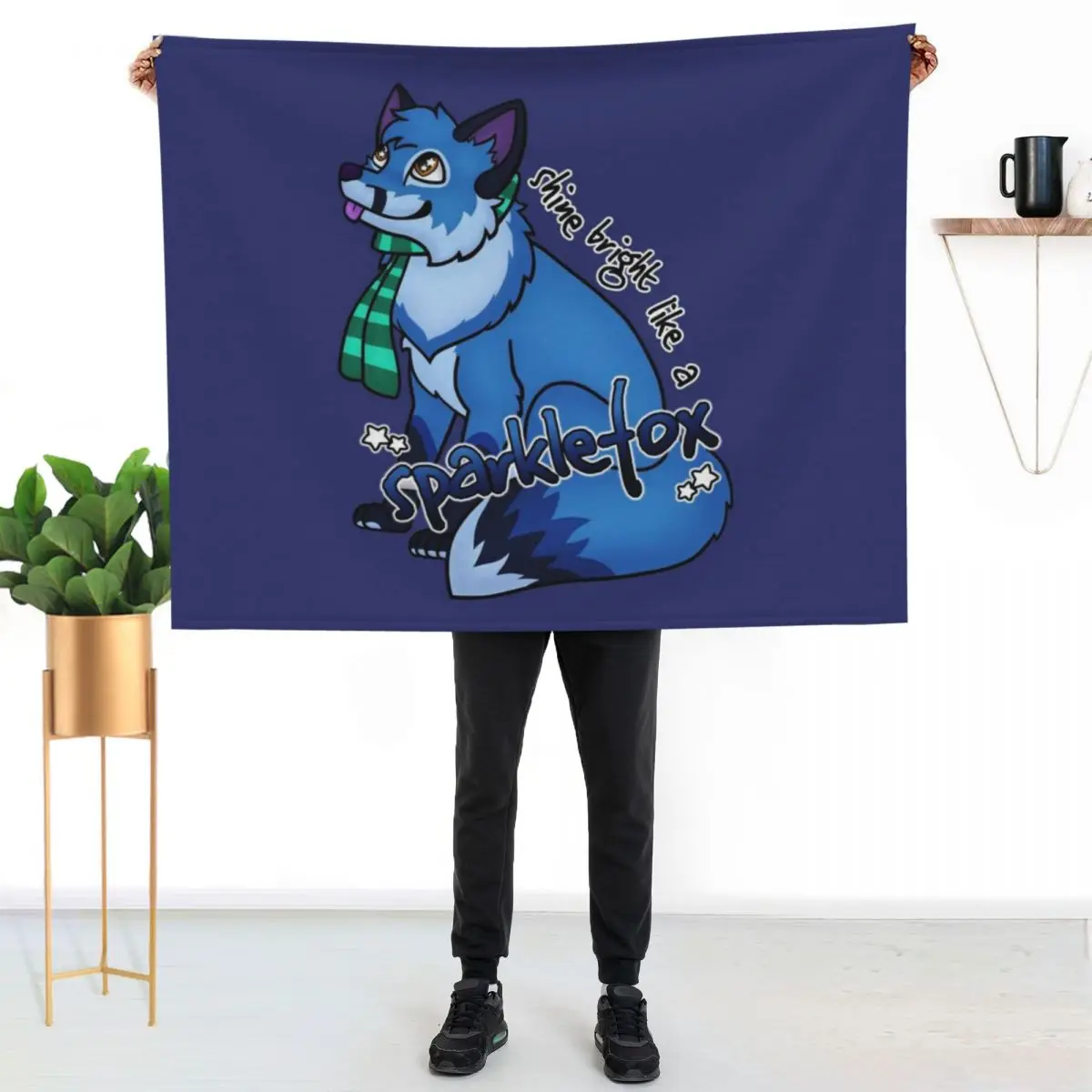 Shine Bright Like a Sparklefox Throw Blanket Bed funny gift Beautifuls heavy to sleep anime Luxury St Blankets