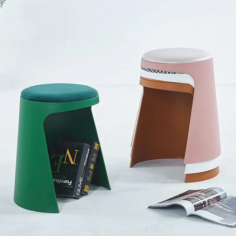 

Nordic creative modern storage low stool shoe changing round stool